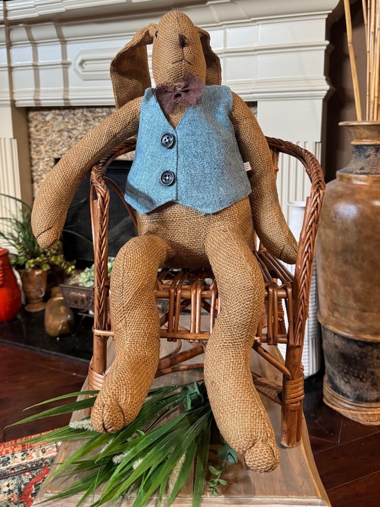 Other - 2 feet tall 70’s burlap bunny.